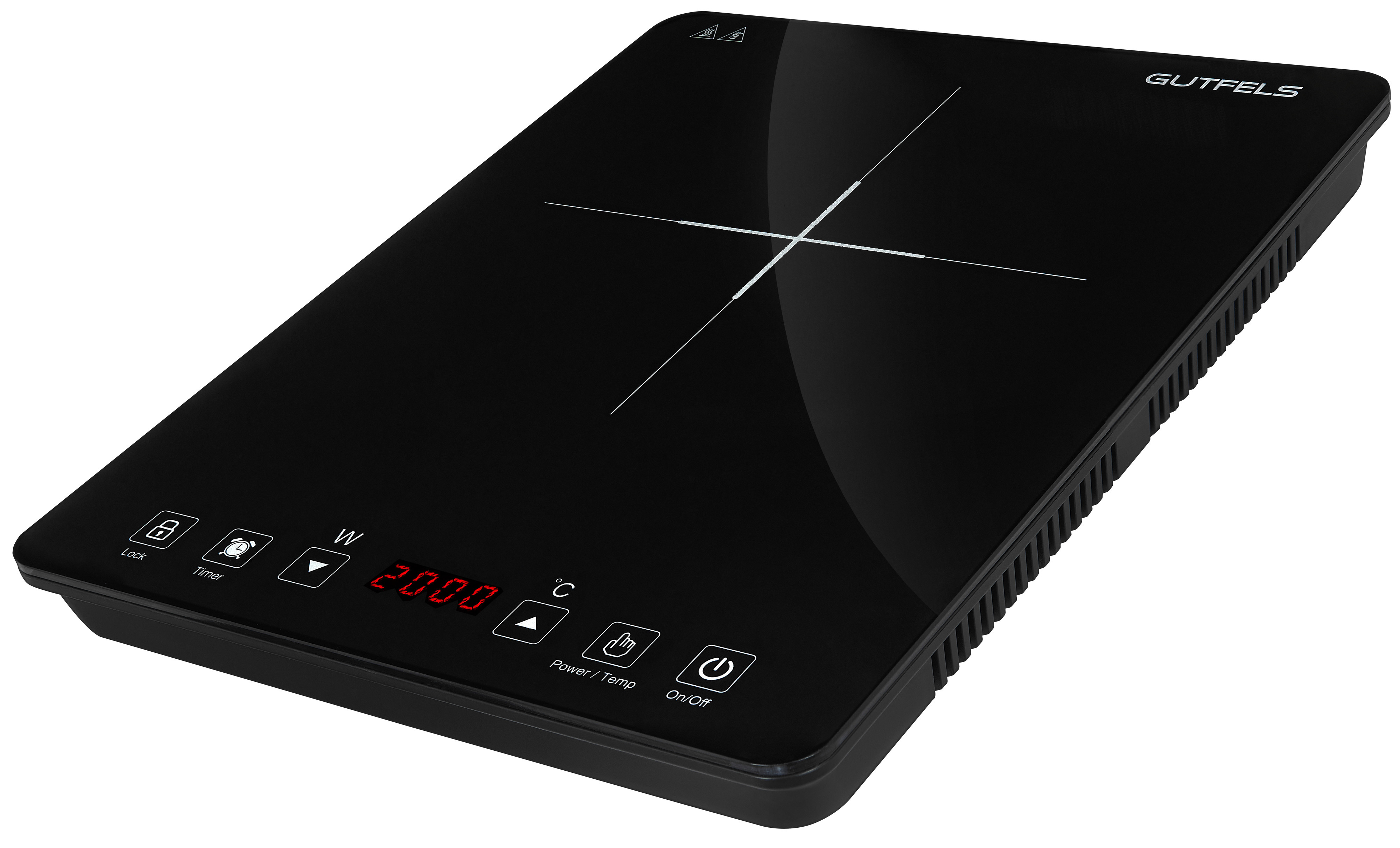 Exquisit Gutfels Induk 2010 Induktionskochplatte – 2000 Watt, 22 cm, Touch-Control, Sicherheitsfunktionen