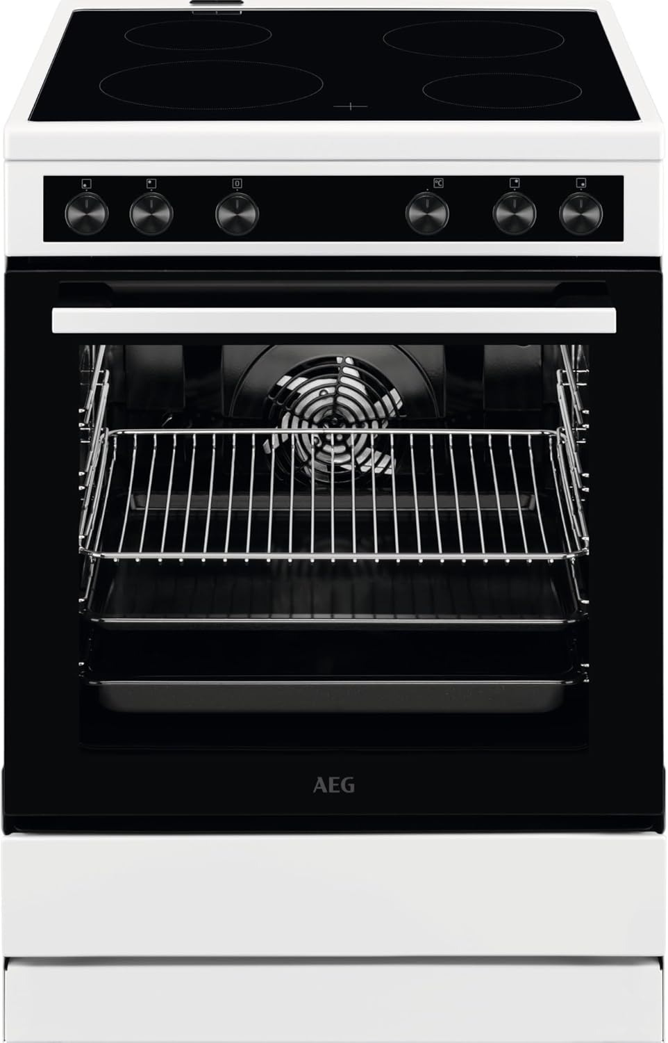 AEG CCB6206ABW Standherd mit Glaskeramik-Kochfeld 60 cm