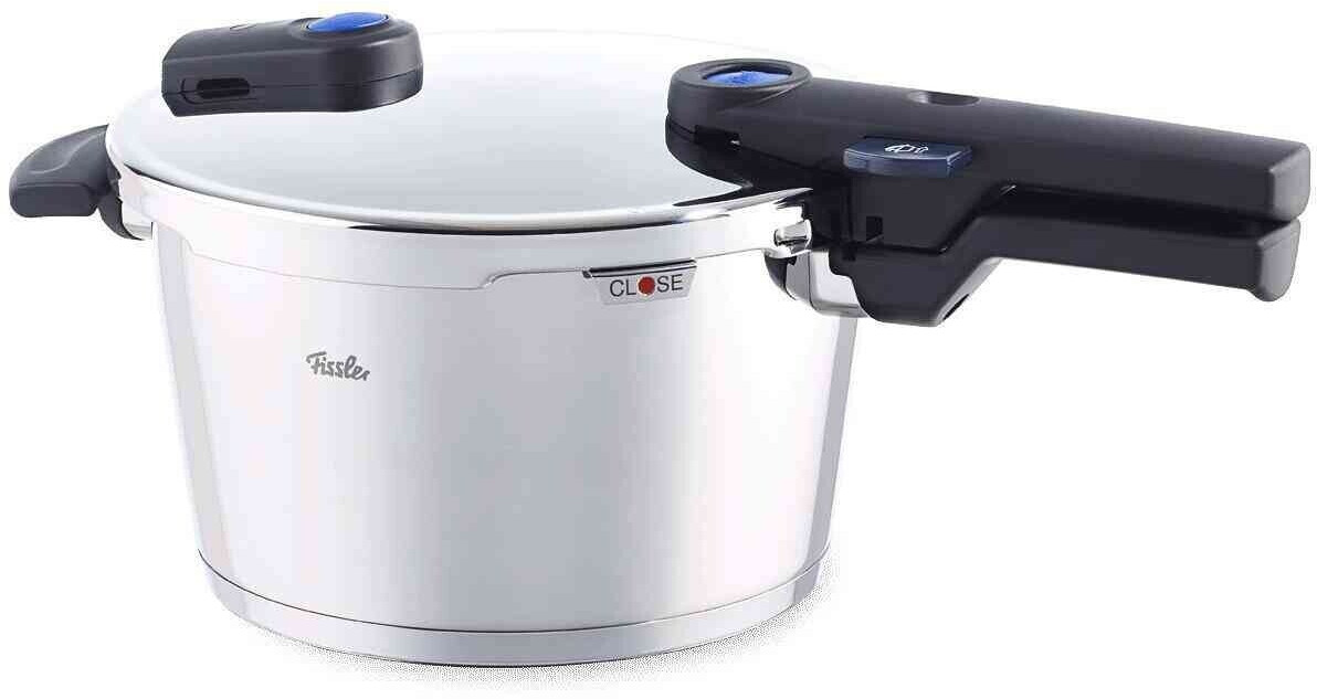 Fissler Vitaquick Premium/Schnellkochtopf (4,5 L, Ø 22 cm) Edelstahl-Dampfkochtopf, 2-Garstufen, Induktion