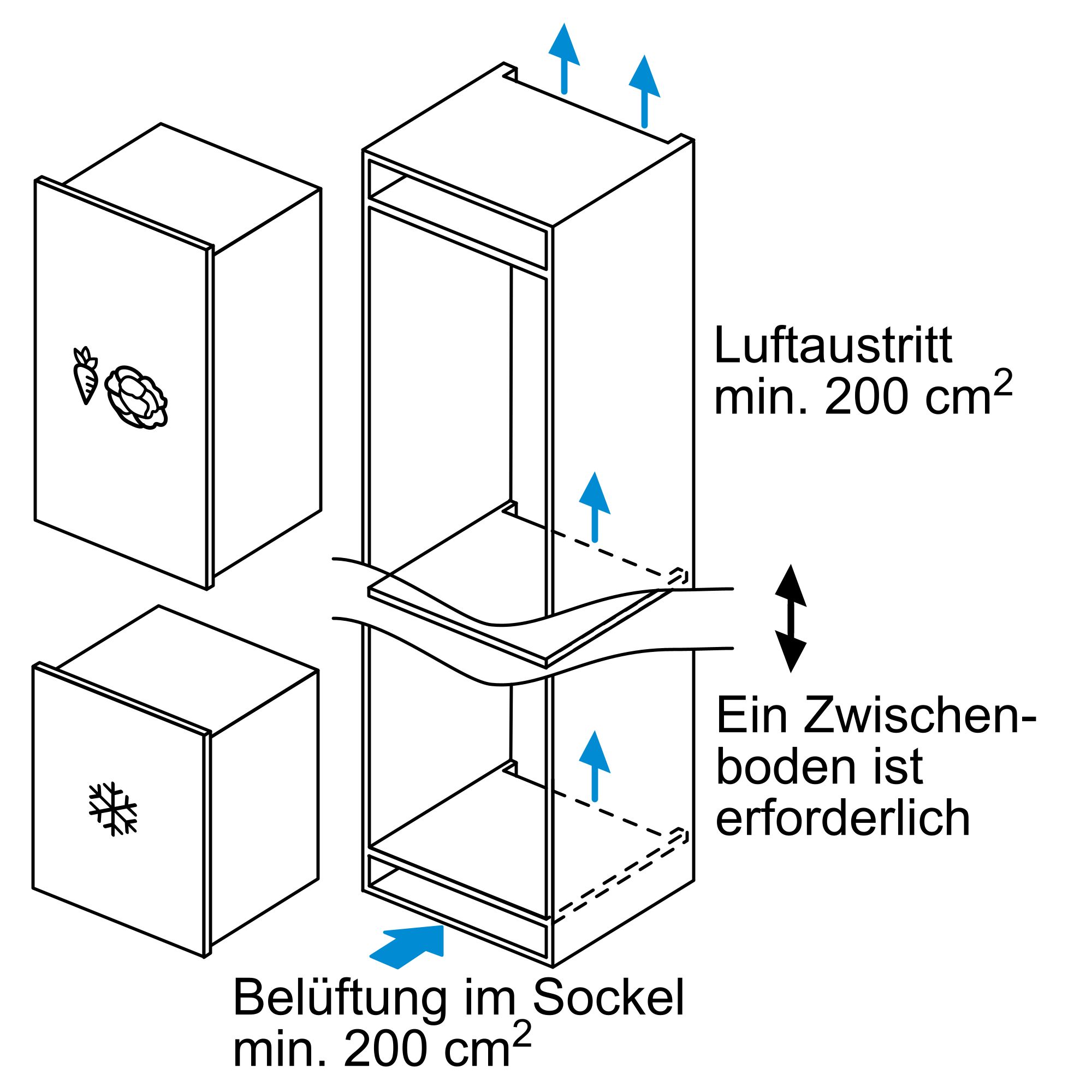 Siemens GI11VADC0  Einbaugefrierschrank  70 Liter
