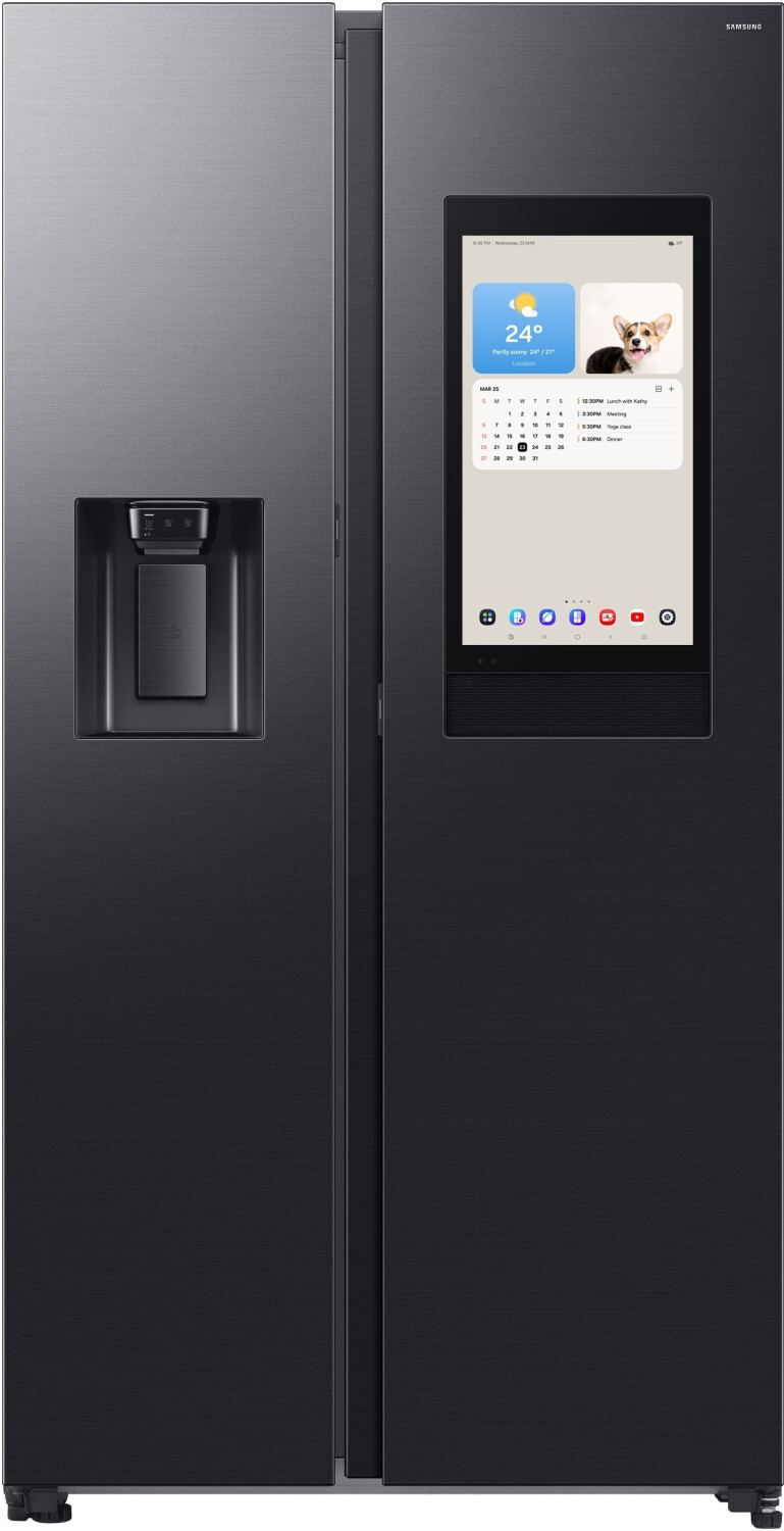 Samsung RS90F67BEFEF Side-by-Side Kühl-Gefrierkombination, AI Kühlschrank mit Gefrierfach