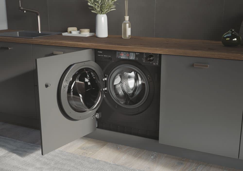 Haier HWDQ90B416FWBB-S Einbau-Waschtrockner, 9 kg Waschen, 5 kg Trocknen