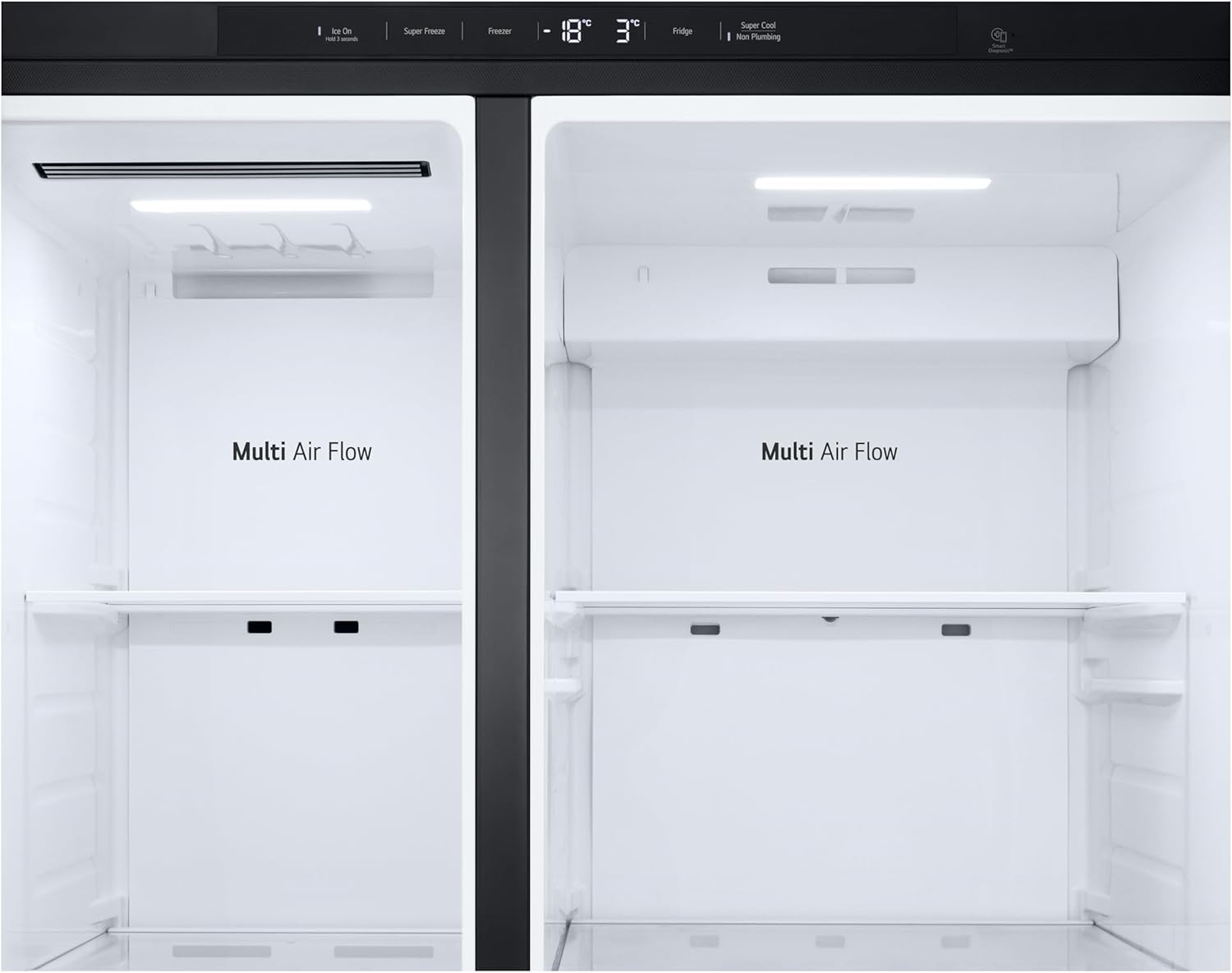 LG GSLC41EPPE Side-by-Side, Smart inverter Compressor, Eis- und Wasserspender, Wassertank,  Freistehend 
