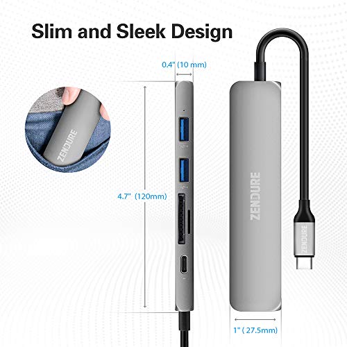 Zendure 49W USB-C Hub, 6-in-1 Slim gray  artikel 18460