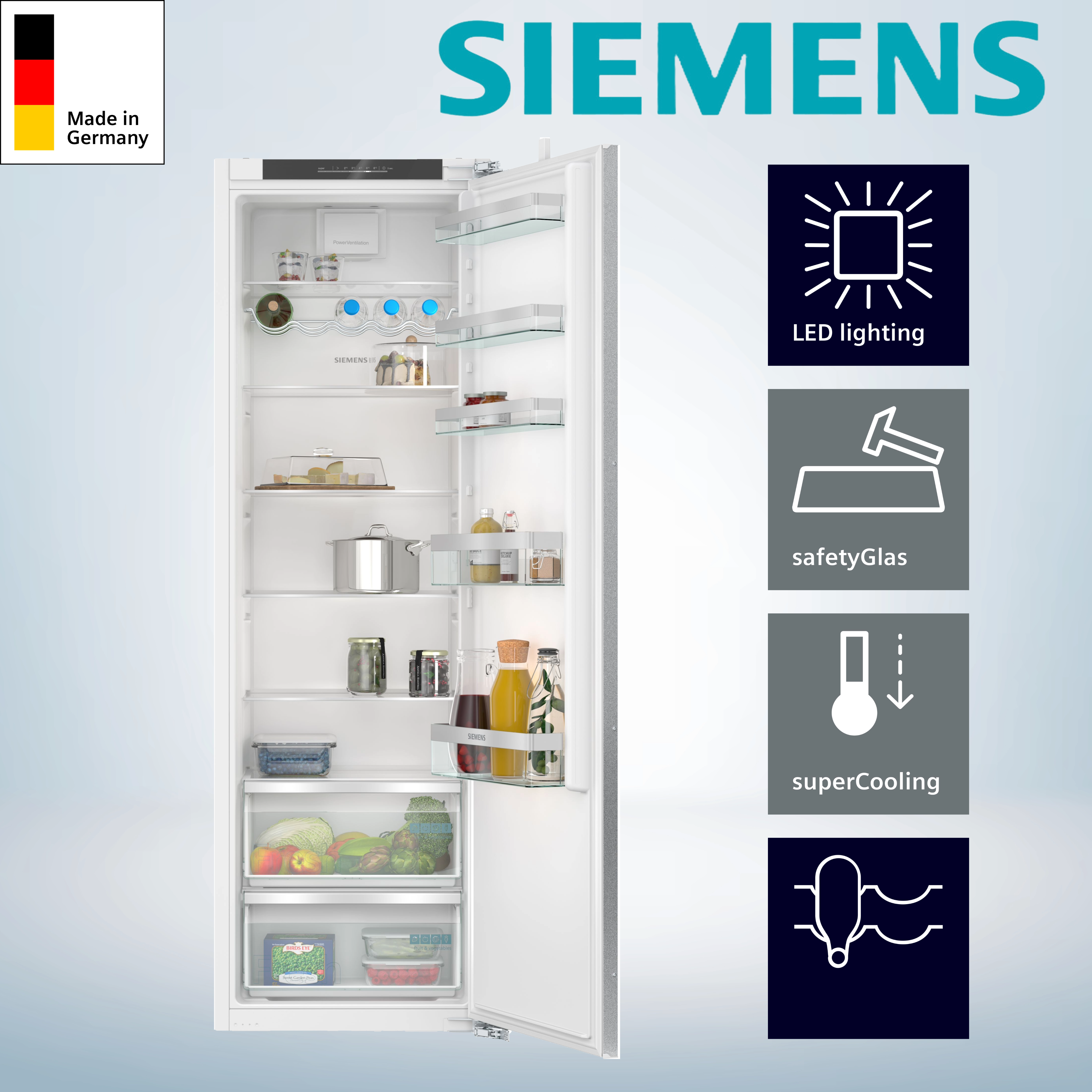  Siemens KI81RVFE0  Vollraumkühlschrank  114 kWh/Jahr  Inhalt Kühlbereich 310 Liter Einbau