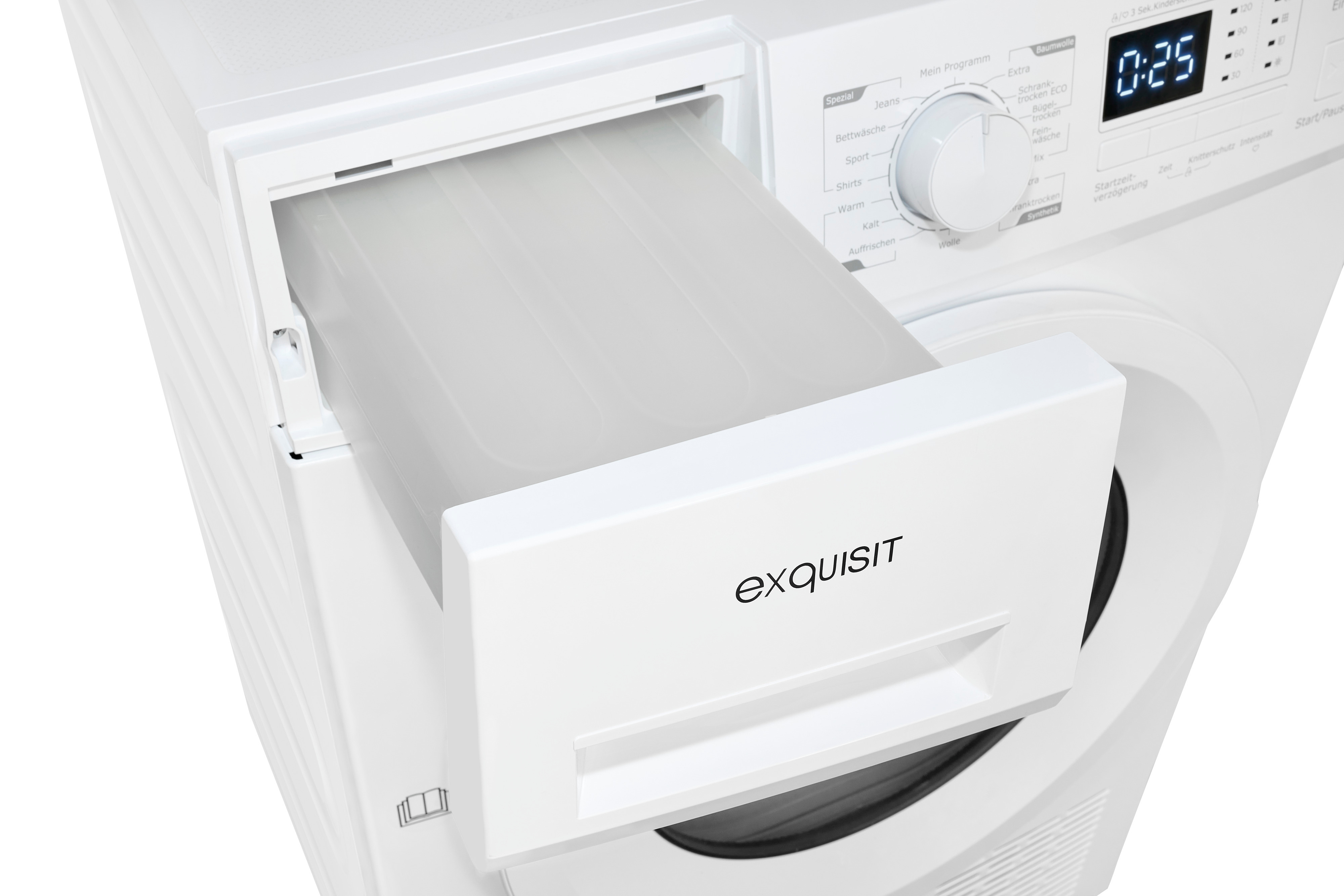 Exquisit TWP803-030 Wärmepumpentrockner – 8 kg, 16 Programme, Energieeffizienzklasse A++, Weiß Exquisit TWP803-030 Wärmepumpentrockner – 8 kg, 16 Programme, Energieeffizienzklasse A++, Weiß