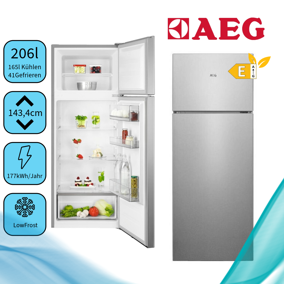 AEG B-Ware mit Schaden RDB424E1AX  Kühl-Gefrierkombination freistehend MG 812