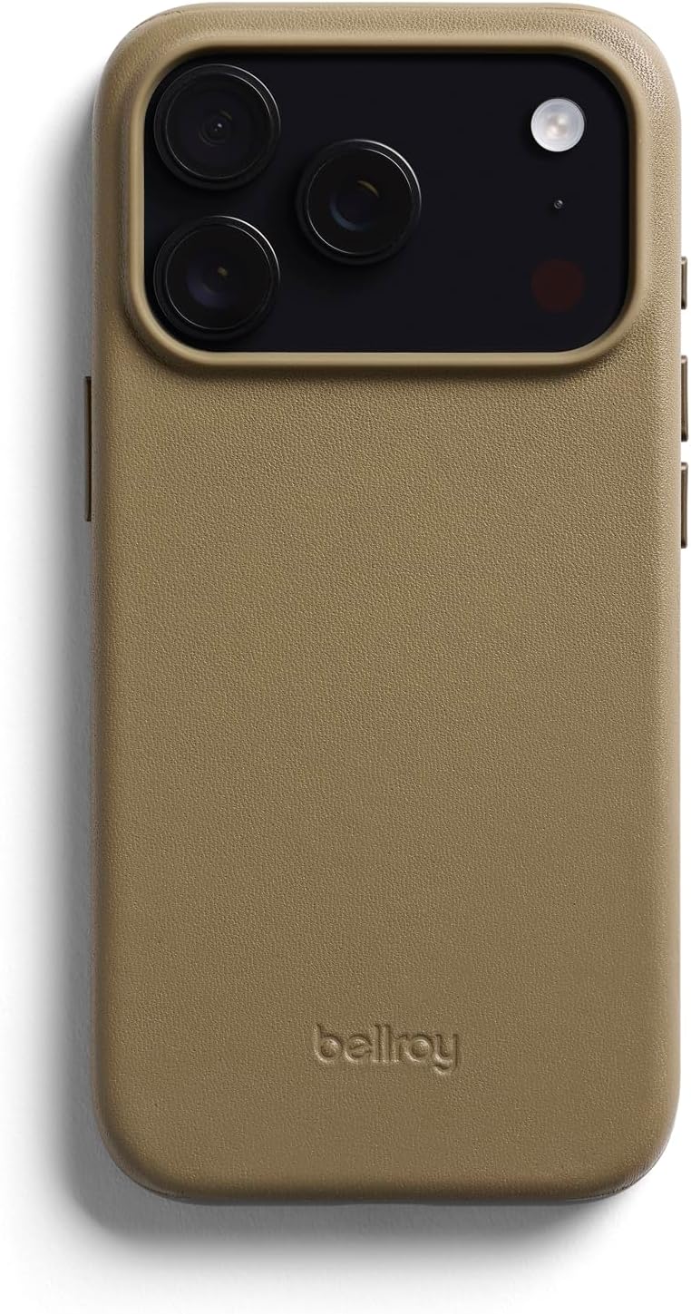 Bellroy Phone Case für iPhone 17 Pro (Handyhülle aus Leder) - Khaki