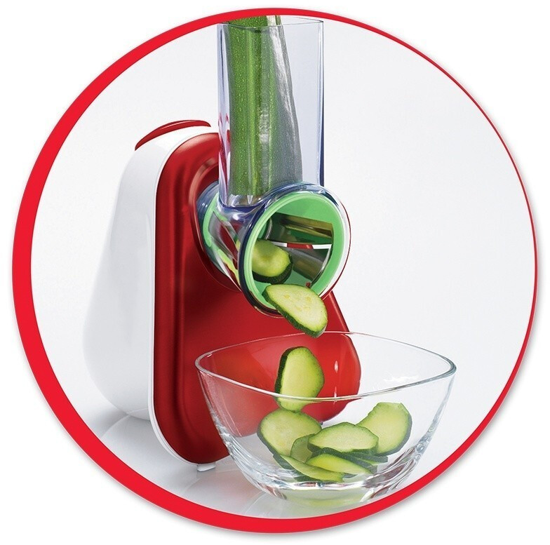 Moulinex DJ756G Fresh Express Plus  Elektrisches Schnitzelwerk, Gemüseschneider, Gemüsehobel